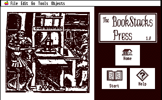 screen shot of bookstacks press