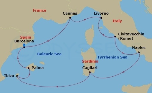2025 Barcelona to France to Italy Itinerary